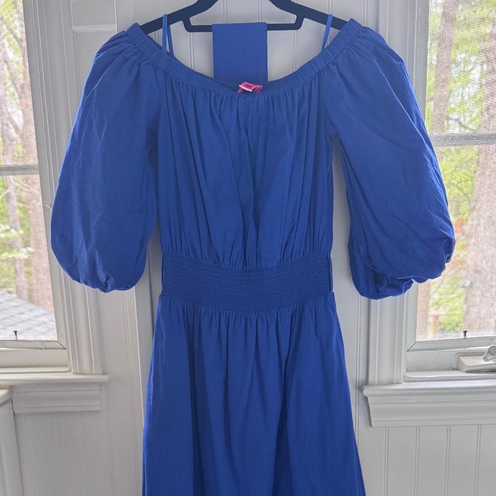 Lilly Pulitzer - Shawnlee Elbow Sleeve Off-The-Shoulder Cotton Midi Dress